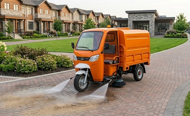 Electric washer vehicle in property communities